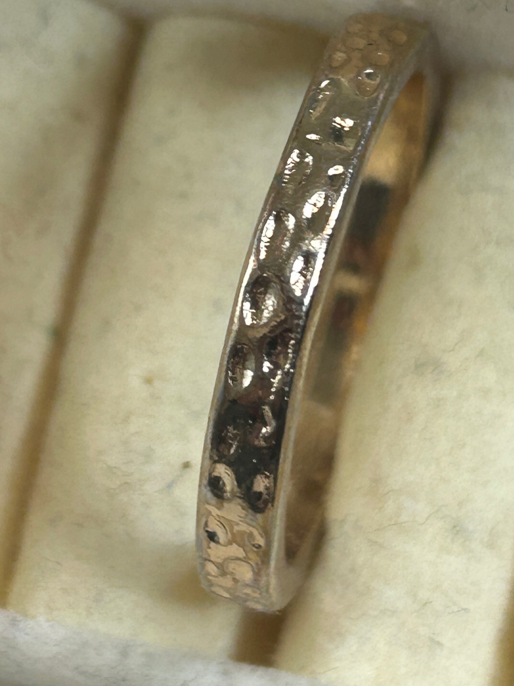 Textured Gold Band Ring for Women